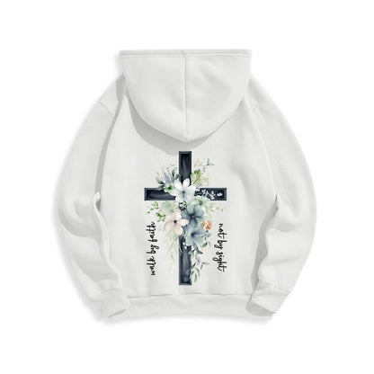 Jesus the Light Walk by Faith Fleece Lined Polyester Hoodie