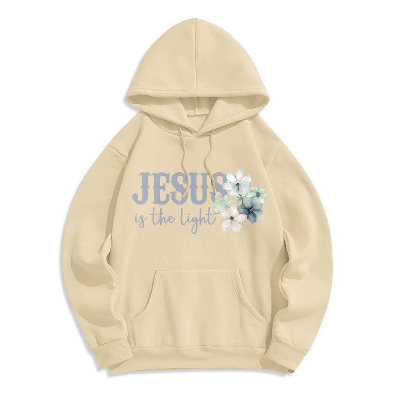 Jesus the Light Walk by Faith Fleece Lined Polyester Hoodie
