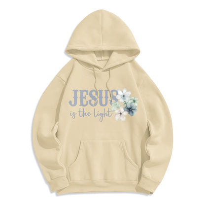 Jesus the Light Walk by Faith Fleece Lined Polyester Hoodie
