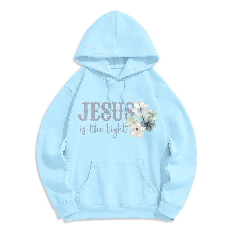 Jesus the Light Walk by Faith Fleece Lined Polyester Hoodie