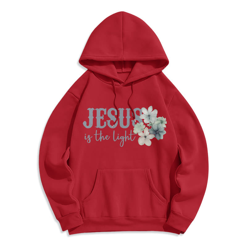 Jesus the Light Walk by Faith Fleece Lined Polyester Hoodie