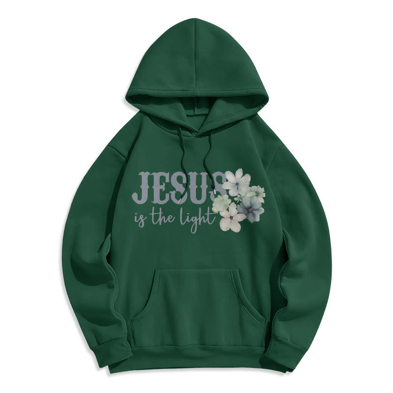 Jesus the Light Walk by Faith Fleece Lined Polyester Hoodie