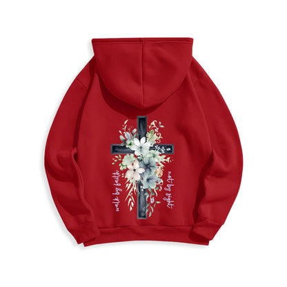Jesus the Light Walk by Faith Fleece Lined Polyester Hoodie