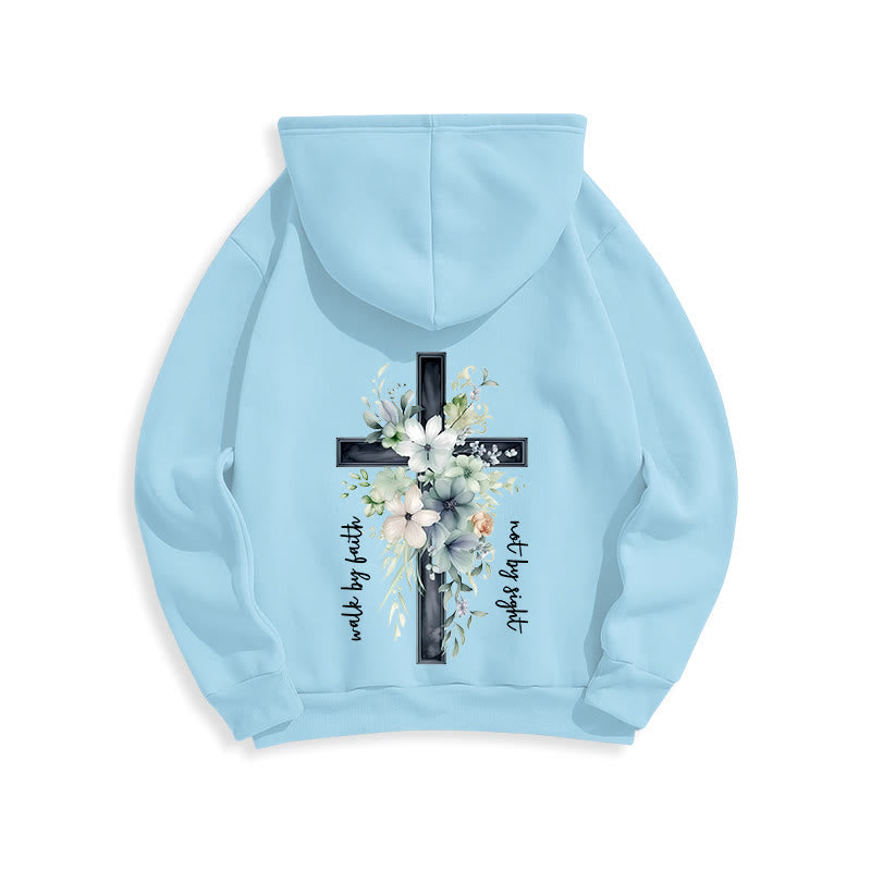 Jesus the Light Walk by Faith Fleece Lined Polyester Hoodie