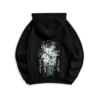 Jesus the Light Walk by Faith Fleece Lined Polyester Hoodie