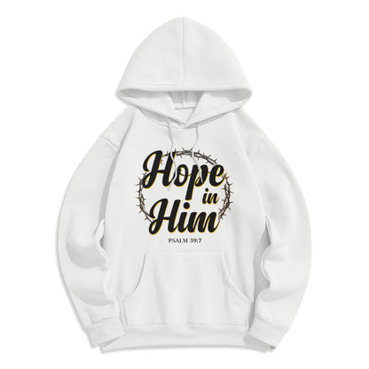 Crown of Thorns Hope in Him Fleece Lined Polyester Hoodie