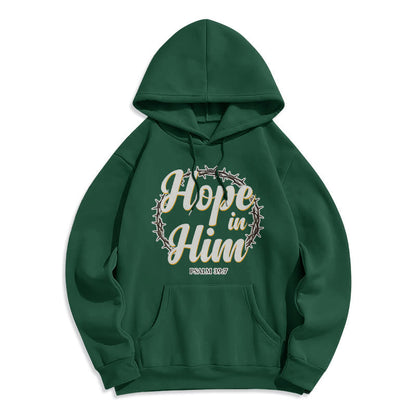 Crown of Thorns Hope in Him Fleece Lined Polyester Hoodie