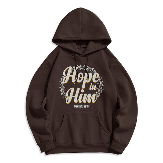 Crown of Thorns Hope in Him Fleece Lined Polyester Hoodie