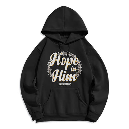 Crown of Thorns Hope in Him Fleece Lined Polyester Hoodie