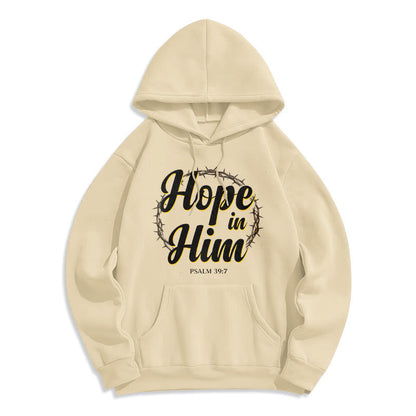 Crown of Thorns Hope in Him Fleece Lined Polyester Hoodie