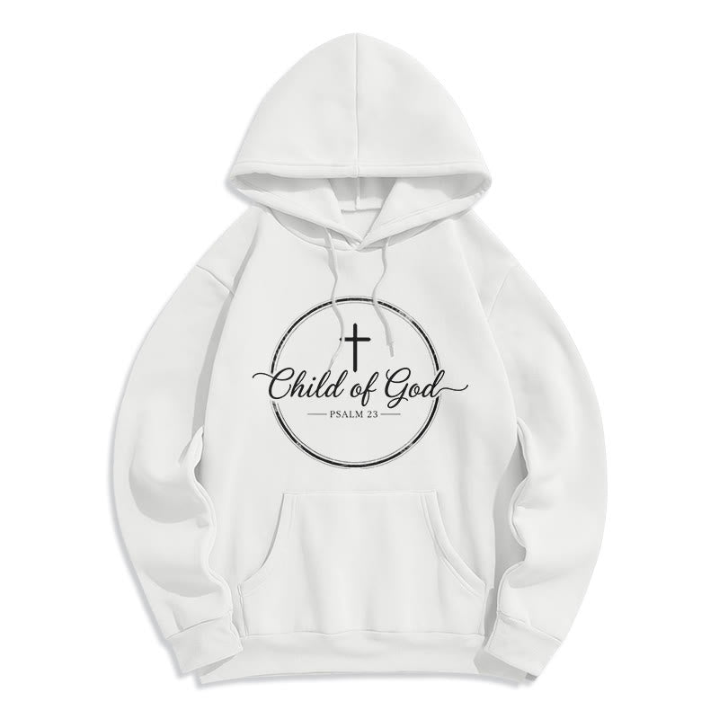 Child of God Psalm 23 Fleece Lined Polyester Hoodie