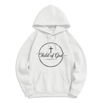 Child of God Psalm 23 Fleece Lined Polyester Hoodie