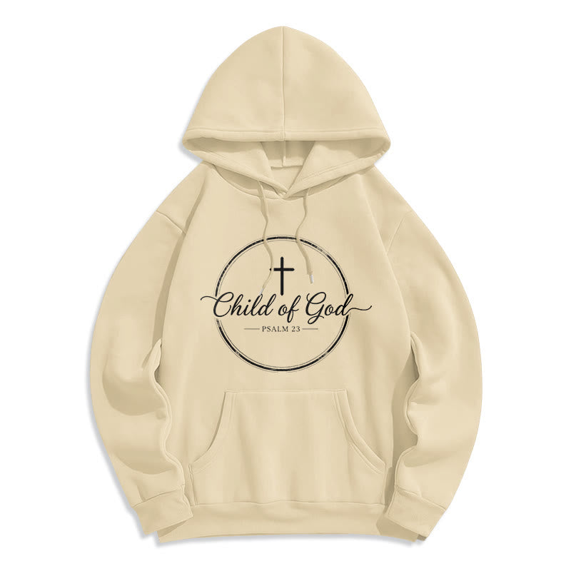 Child of God Psalm 23 Fleece Lined Polyester Hoodie