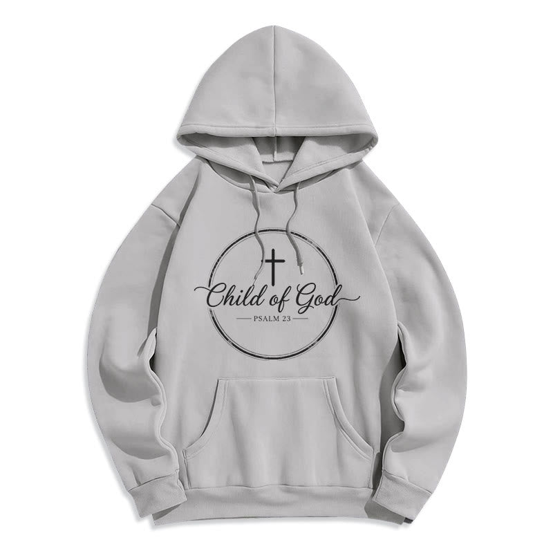 Child of God Psalm 23 Fleece Lined Polyester Hoodie
