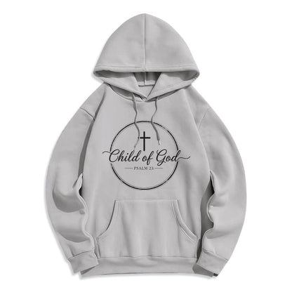 Child of God Psalm 23 Fleece Lined Polyester Hoodie
