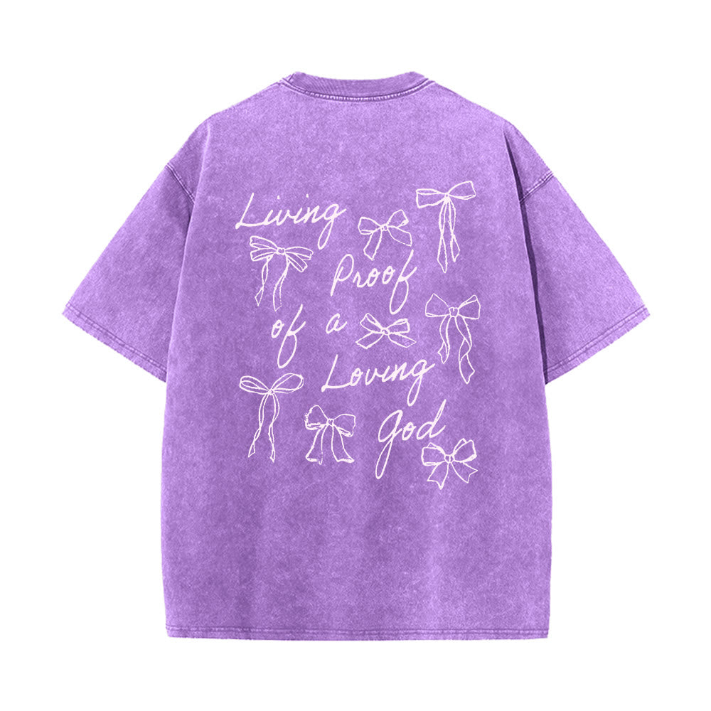 Christianartworkshop Living Proof Of A Loving God Unisex Washed T-shirt
