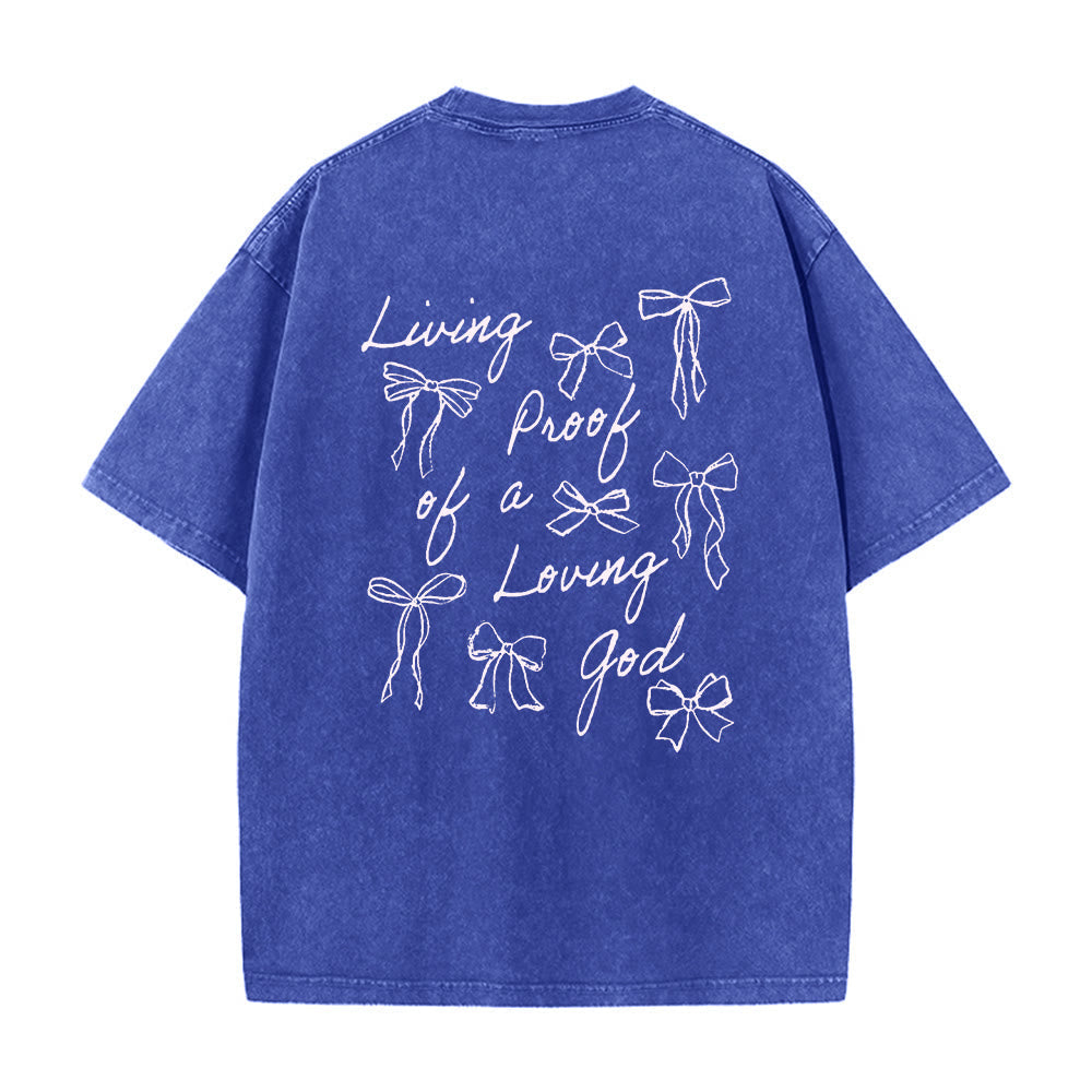 Christianartworkshop Living Proof Of A Loving God Unisex Washed T-shirt