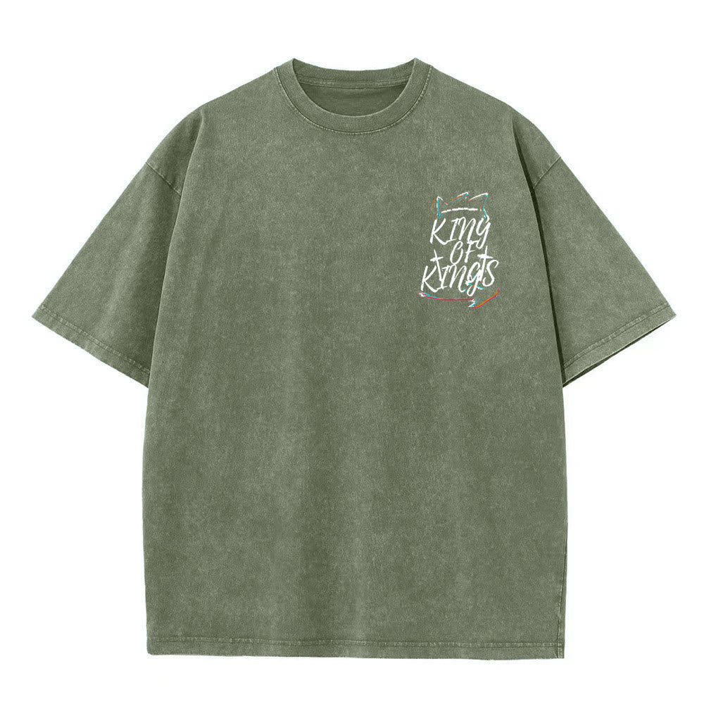 Christianartworkshop King Of Kings Unisex Washed T-shirt