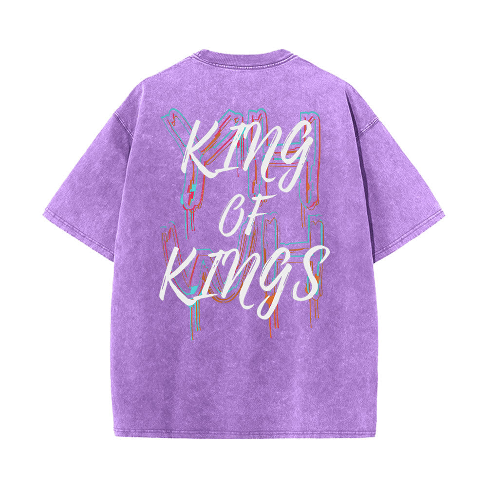 Christianartworkshop King Of Kings Unisex Washed T-shirt