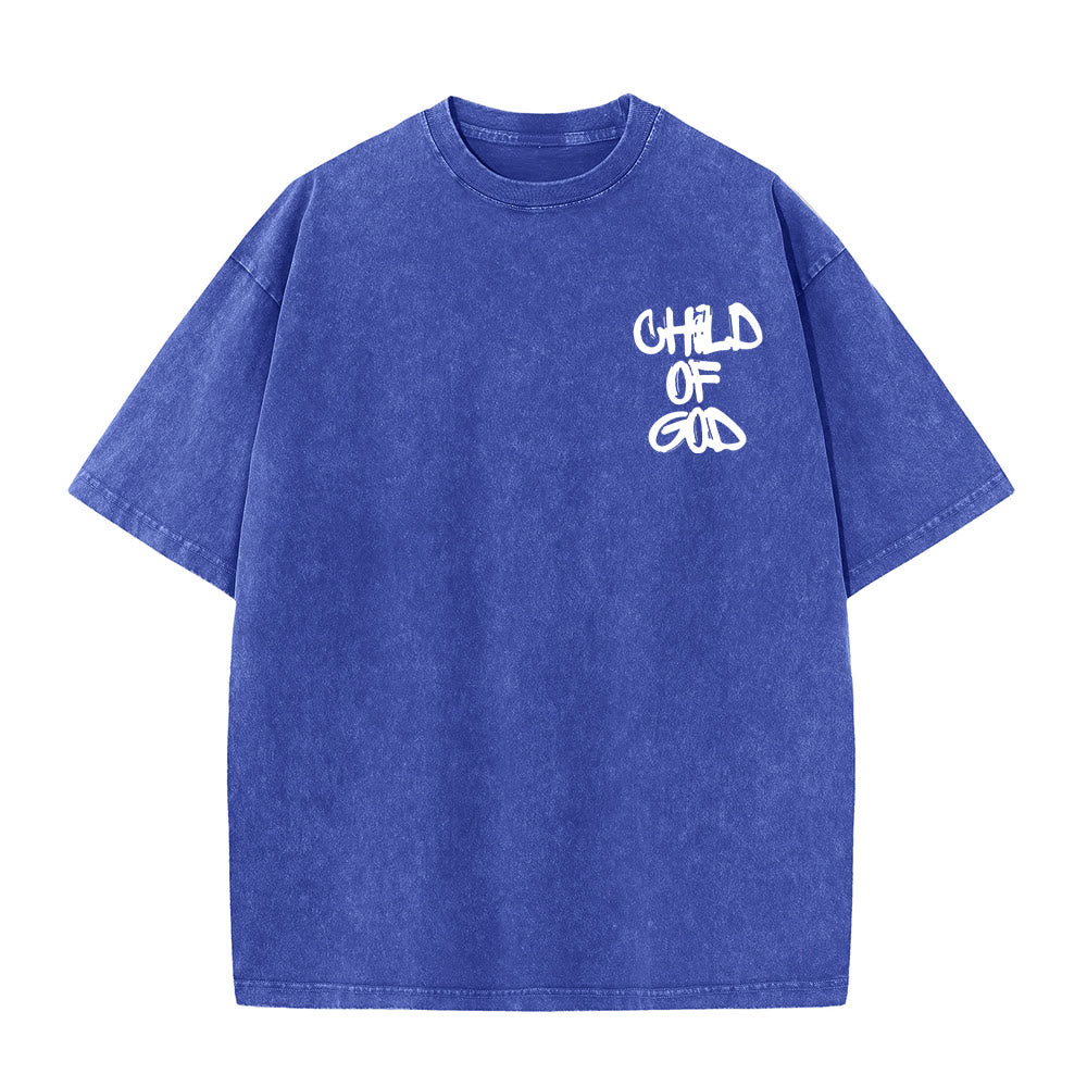 Christianartworkshop "CHILD OF GOD" Adult Washed T-Shirt