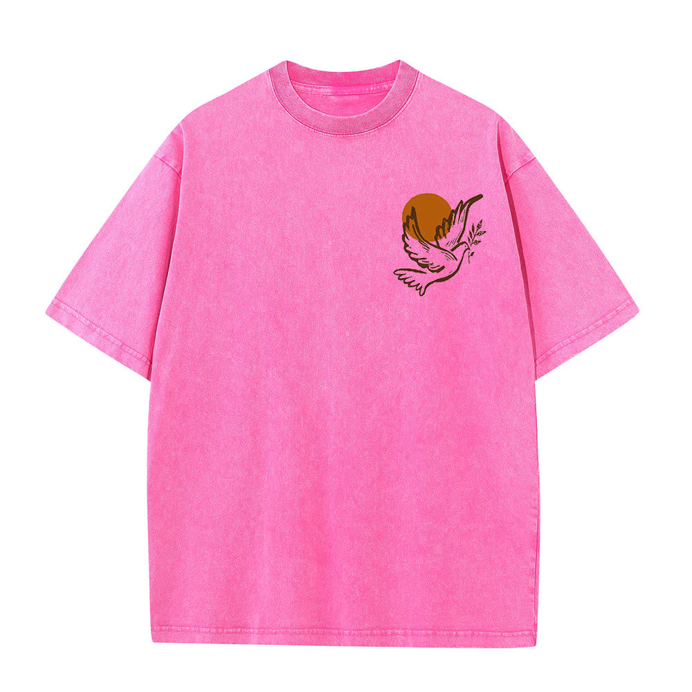 Christianartworkshop Spirit of the Lord and Freedom Unisex Washed T-Shirt