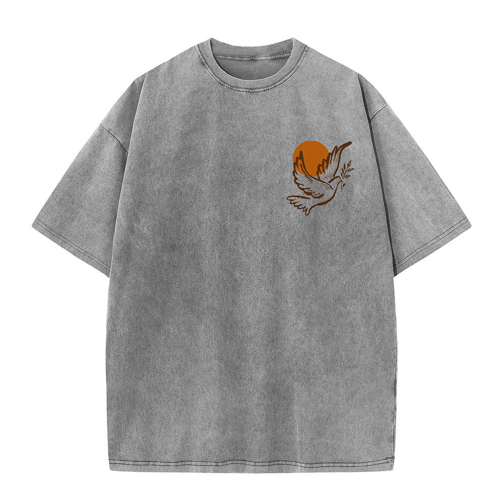 Christianartworkshop Spirit of the Lord and Freedom Unisex Washed T-Shirt