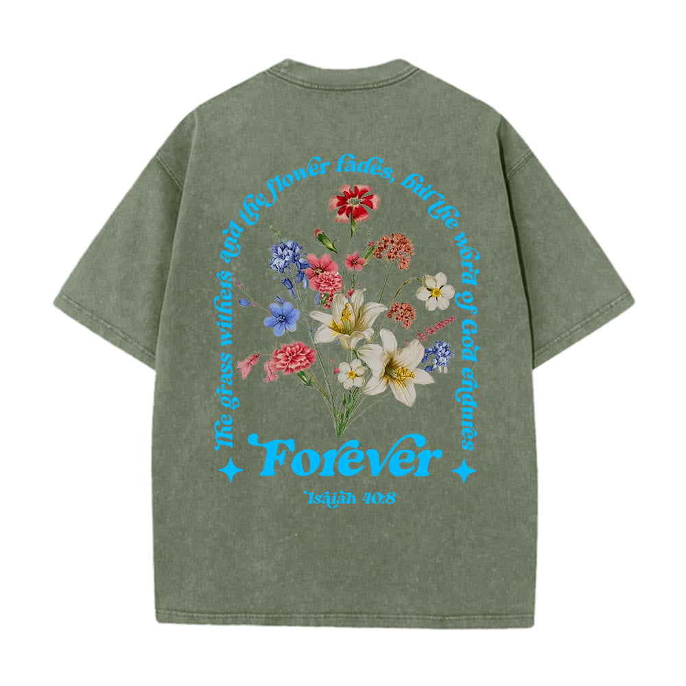 Christianartworkshop Eternal Word of God Unisex Washed T-Shirt
