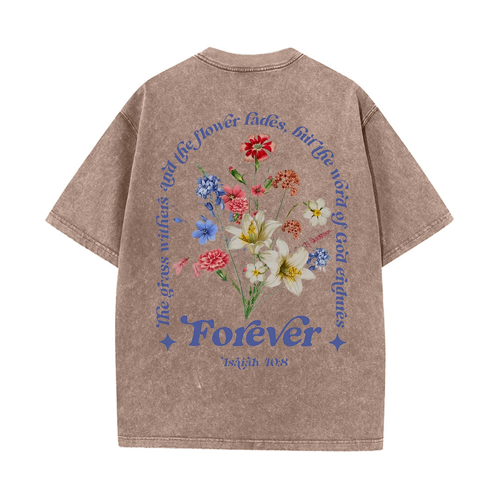 Christianartworkshop Eternal Word of God Unisex Washed T-Shirt