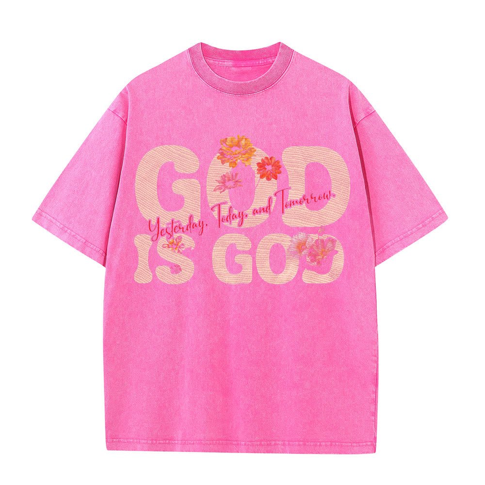 Christianartworkshop God Is God Unisex Washed T-shirt