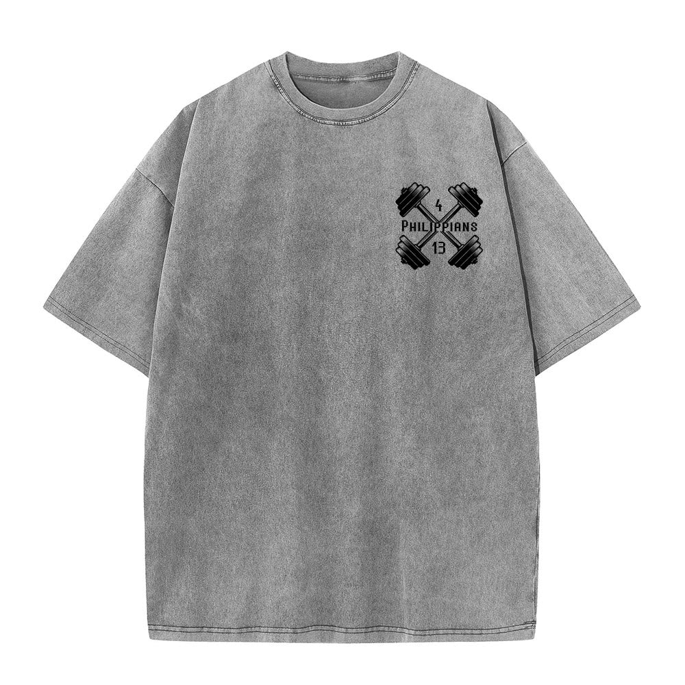 Christianartworkshop Not By My Strength, But His Unisex Washed T-Shirt