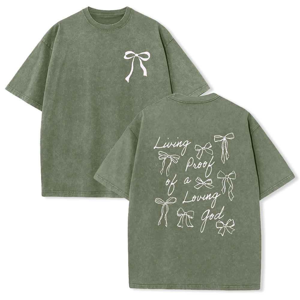 Christianartworkshop Living Proof Of A Loving God Unisex Washed T-shirt