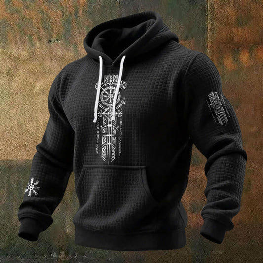 WorldNorse Viking Helm of Awe Staff Waffle Hoodie