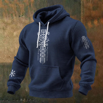 WorldNorse Viking Helm of Awe Staff Waffle Hoodie
