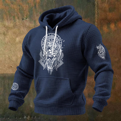 WorldNorse Norse Fenrir Totem Waffle Hoodie