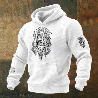 WorldNorse Norse Fenrir Totem Waffle Hoodie