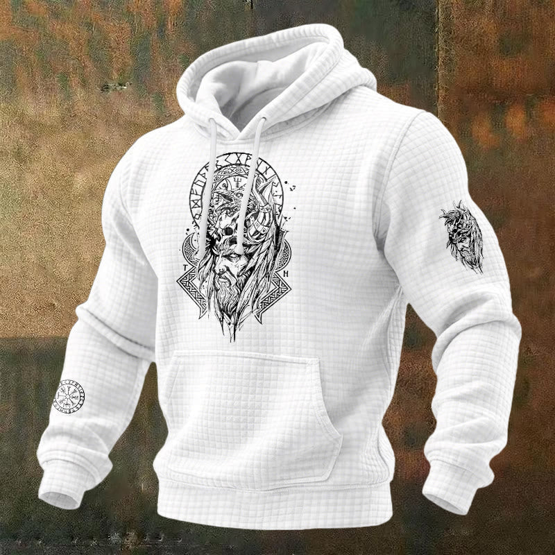 WorldNorse Norse Fenrir Totem Waffle Hoodie