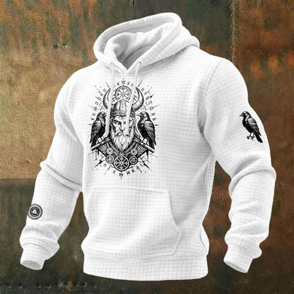 WorldNorse Norse Huginn & Muninn Waffle Hoodie