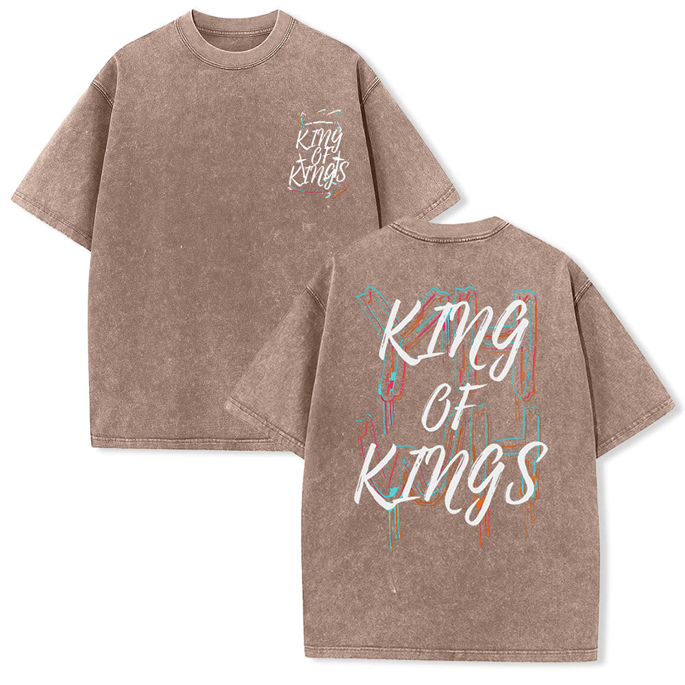 Christianartworkshop King Of Kings Unisex Washed T-shirt