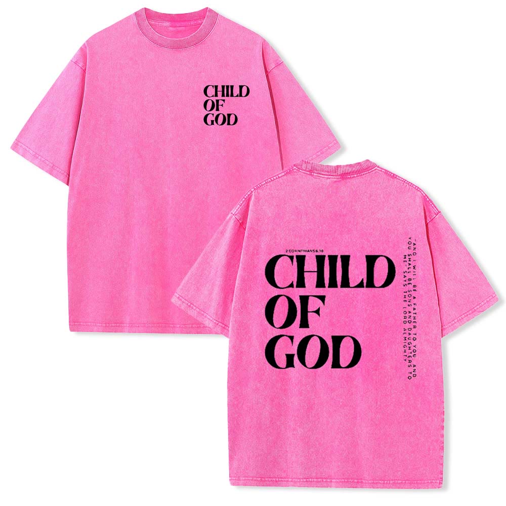 Christianartworkshop Child of God Graphic Unisex Washed T-Shirt
