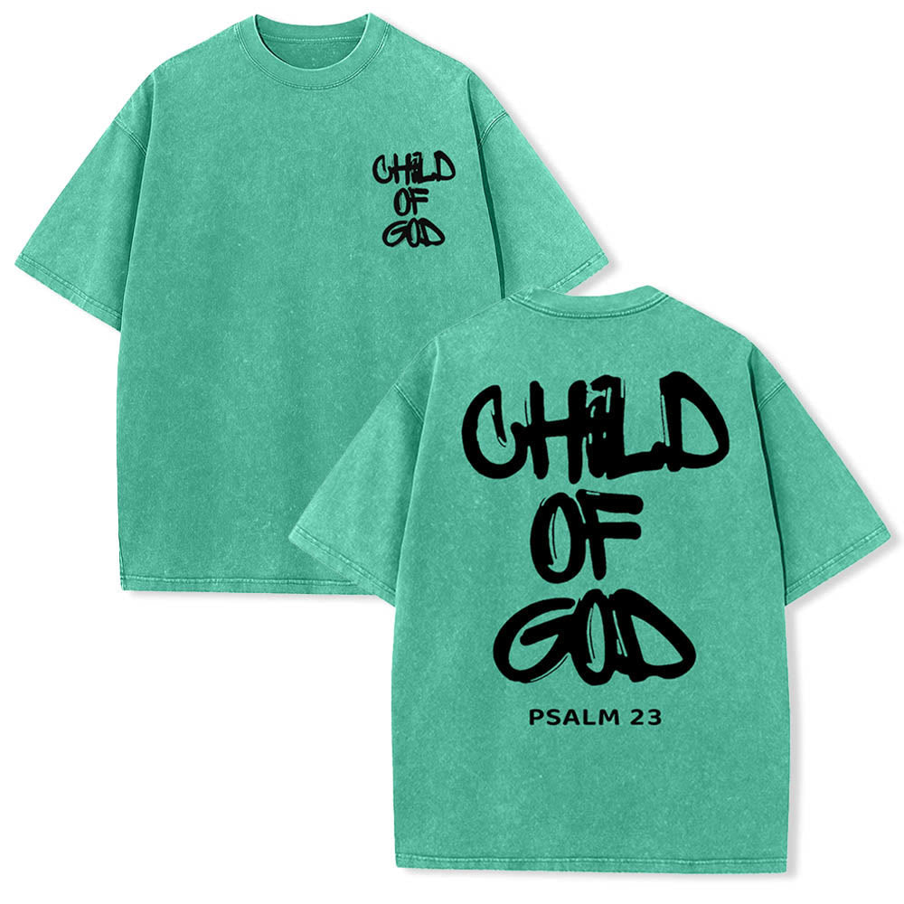Christianartworkshop "CHILD OF GOD" Adult Washed T-Shirt