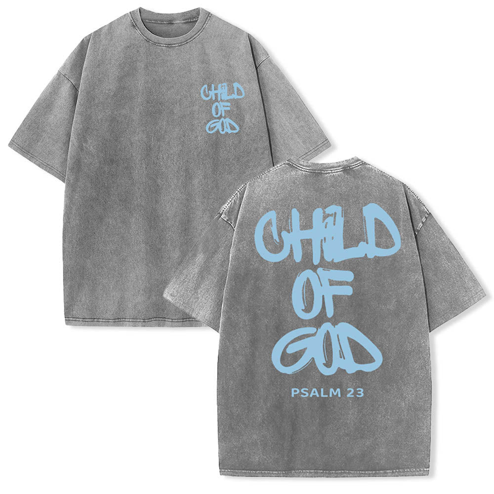 Christianartworkshop "CHILD OF GOD" Adult Washed T-Shirt