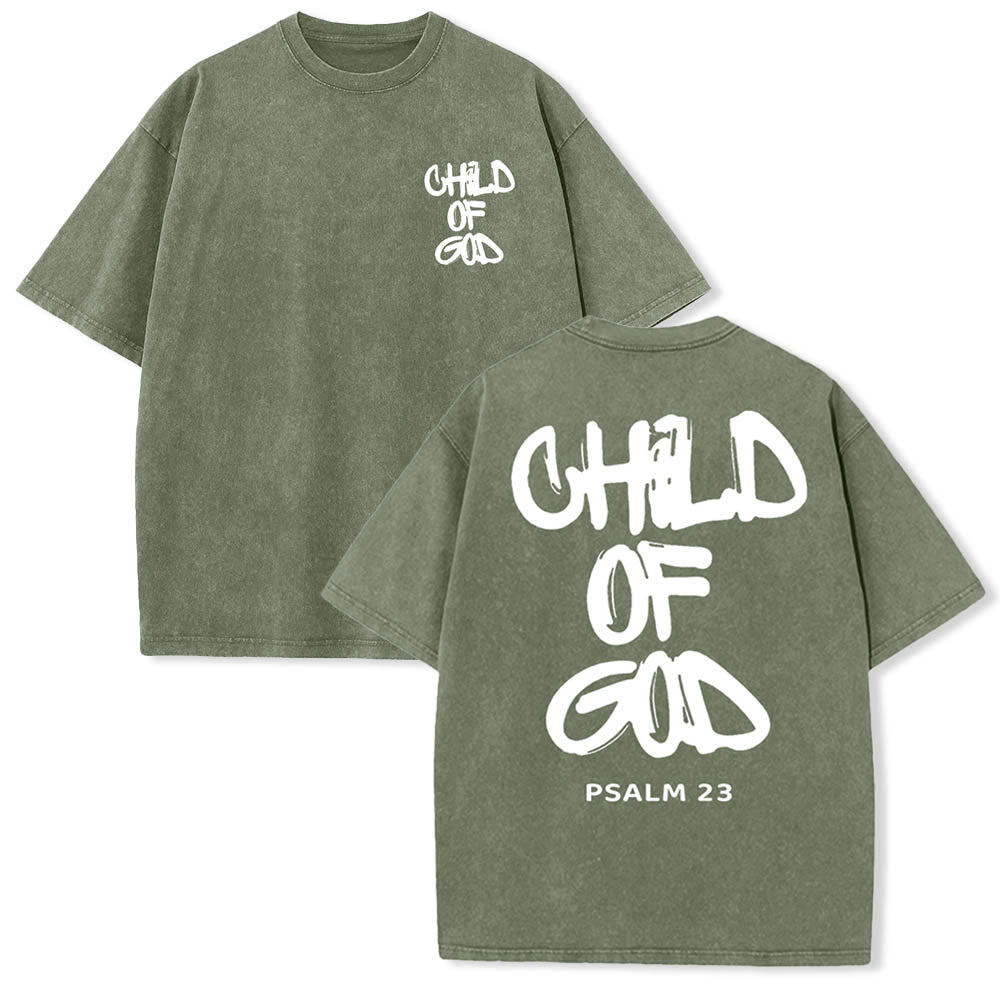 Christianartworkshop "CHILD OF GOD" Adult Washed T-Shirt