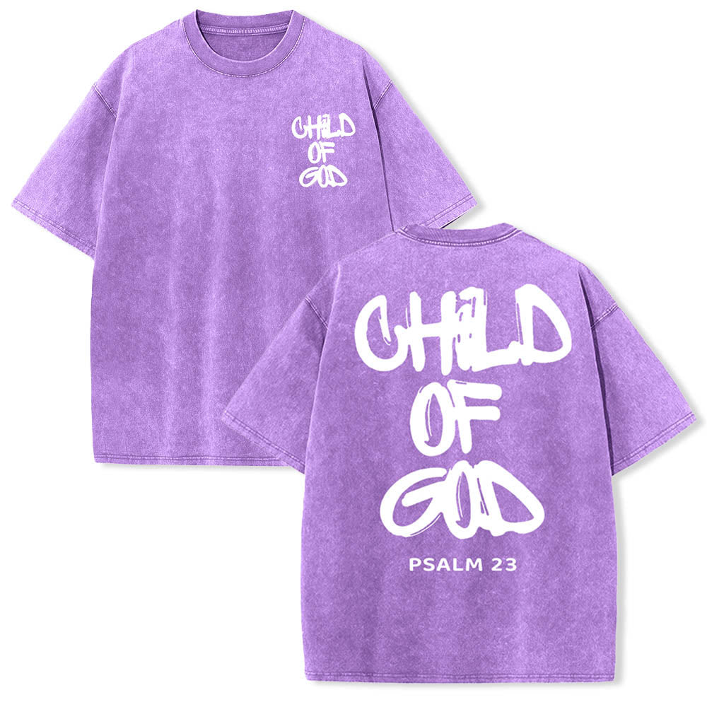 Christianartworkshop "CHILD OF GOD" Adult Washed T-Shirt