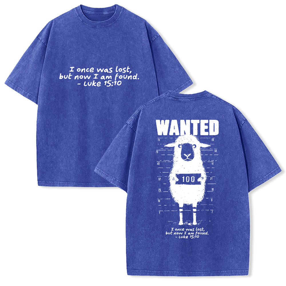 Christianartworkshop Wanted Sheep Unisex Washed T-shirt