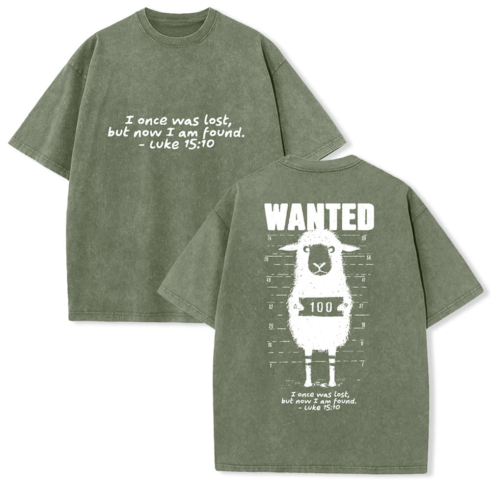 Christianartworkshop Wanted Sheep Unisex Washed T-shirt