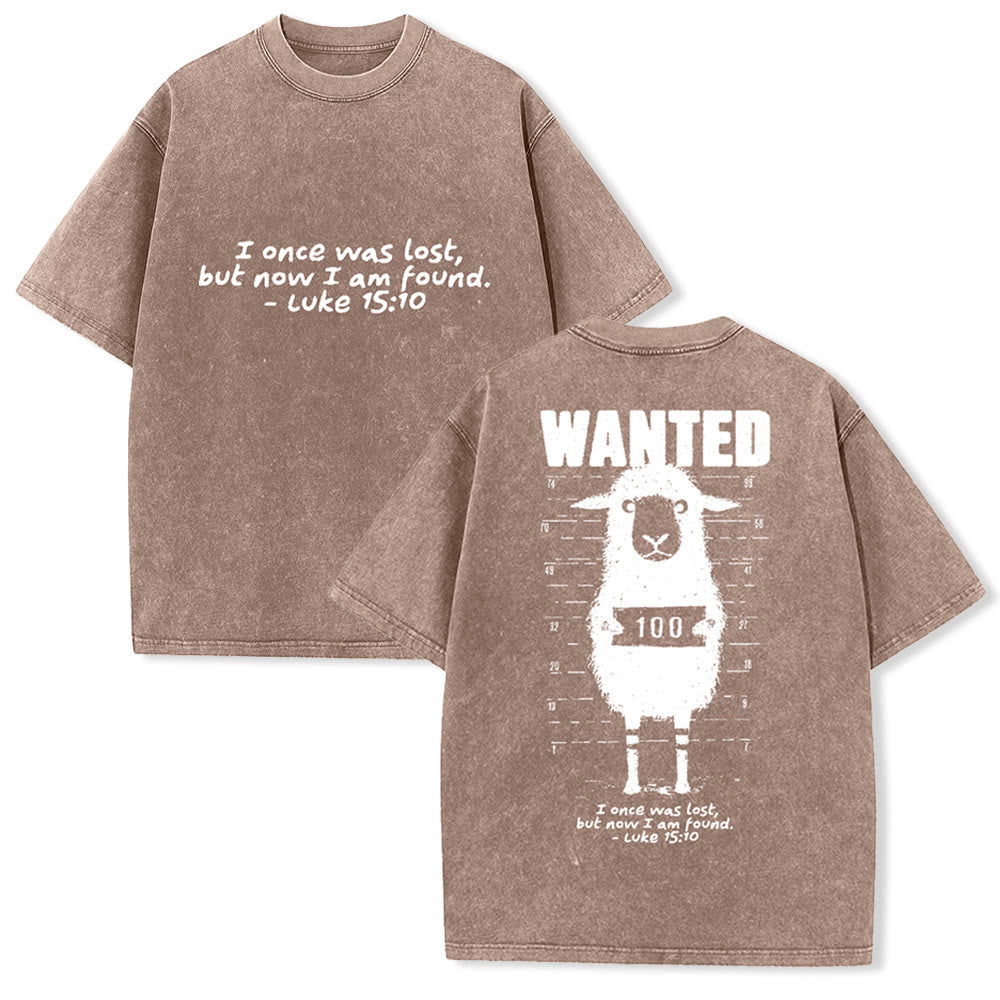 Christianartworkshop Wanted Sheep Unisex Washed T-shirt