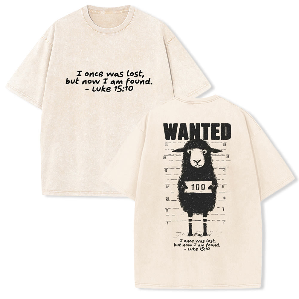 Christianartworkshop Wanted Sheep Unisex Washed T-shirt