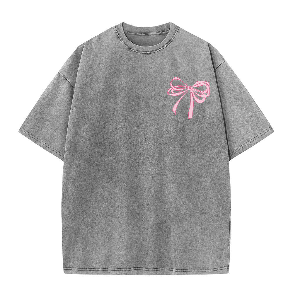 Christianartworkshop God Is Within Her Psalm 46:5 Bow Accent Unisex Washed T-shirt