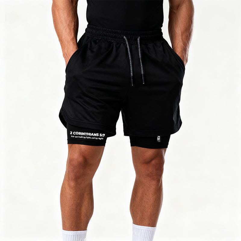 Christianartworkshop Faith Is Our Strength Performance Shorts