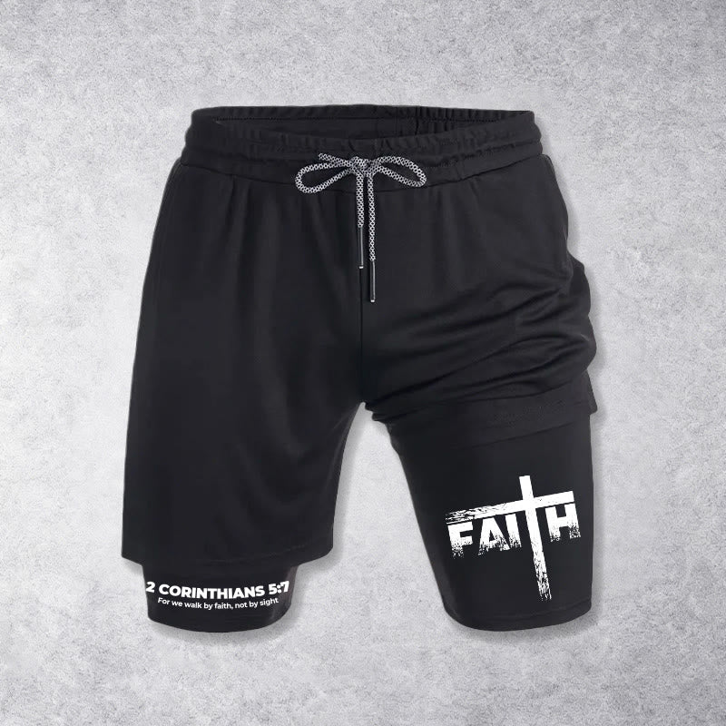 Christianartworkshop Faith Is Our Strength Performance Shorts